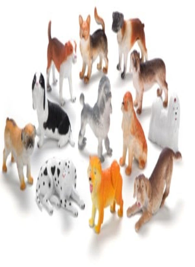 DIMAZO Small Kids Sea & Wild Animal Toys Sets for Fun, Educational, Spark Imagination and Learning (Multi Choice Sets) (Mix Dogs) 12pcs - Image 1